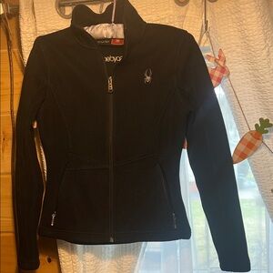 Spyder Black Full‑Zip Women's Performance Bomber Jacket